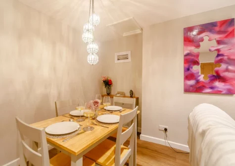 The dining area at The Loft at Trenode, Widegates