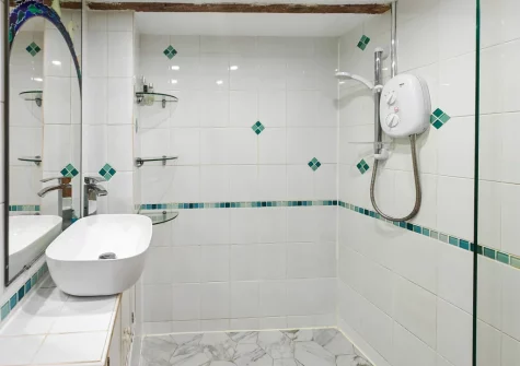 Bedroom #1 en-suite wetroom at The Long Barn, St Ervan