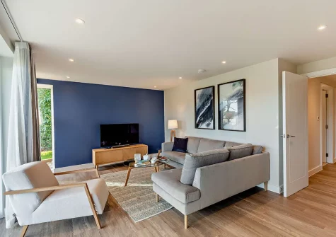 The living area at The Longstore, Padstow