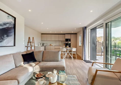 The living area at The Longstore, Padstow