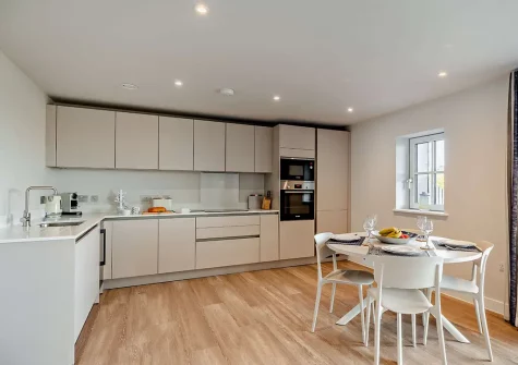 The kitchen & dining area at The Longstore, Padstow