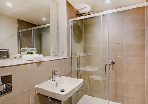 Bedroom #1 en-suite shower room at The Longstore, Padstow