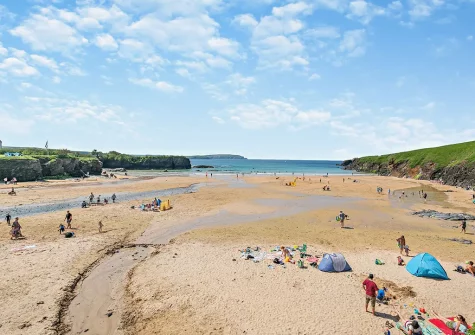 Be sure to visit the pristine sandy beach of Trevone Bay when you stay at The Longstore