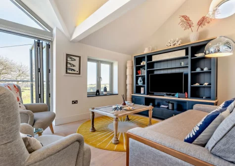 The living area at The Lookout, Crafthole