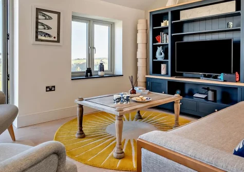 The Lookout, Crafthole offers luxury barn conversion living with stunning countryside views, complimentary kayak access, and beautifully styled high-end interiors. Perfect for exploring Cornwall's treasured south coast attractions and beaches.