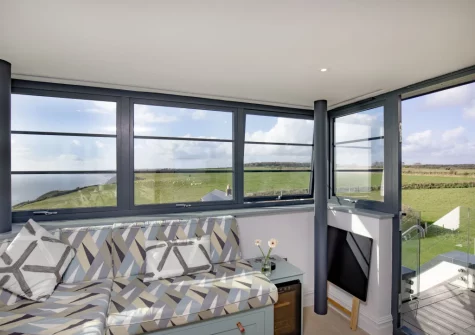 The living room at The Lookout Tower, Beer