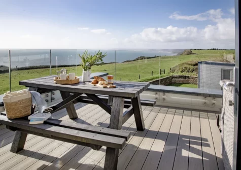 The terrace & alfresco dining area at The Lookout Tower, Beer