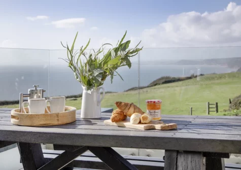 The terrace & alfresco dining ar at The Lookout Tower, Beer