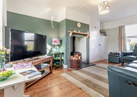 The living room at The Lookout, Treen