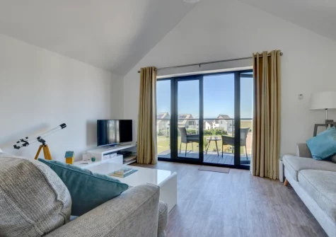 The living area at The Lookout, Westward Ho!