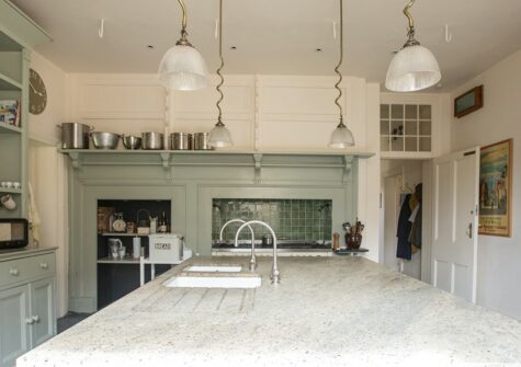 The kitchen at The Lost Slipper, Kestle Mill