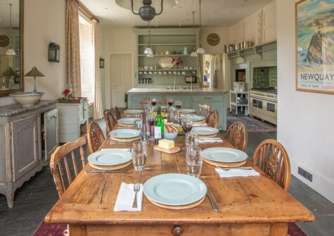 The kitchen at The Lost Slipper, Kestle Mill