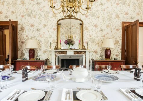 The dining room at The Lost Slipper, Kestle Mill