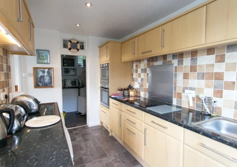The kitchen at The Magazine, Lamorna