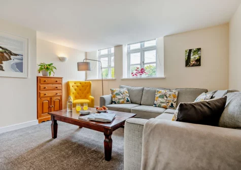 The living room at The Martyn Rooms, Morwenstow