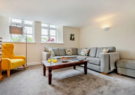The living room at The Martyn Rooms, Morwenstow