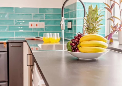 The kitchen at The Martyn Rooms, Morwenstow
