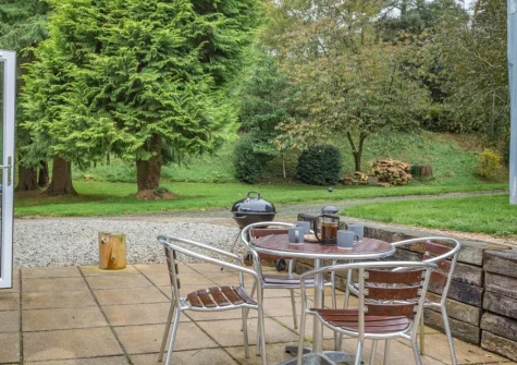 The patio, barbecue area & alfresco dining area at The Milking Shed, Bittadon
