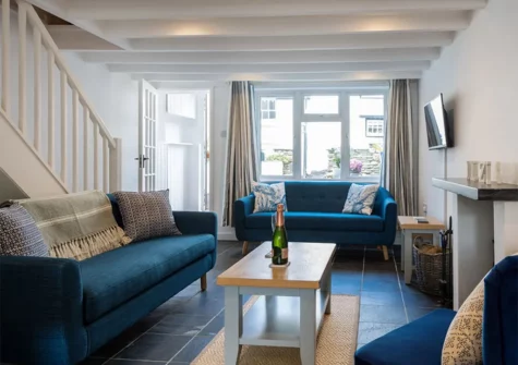 The living area at The Mizzen, Port Isaac