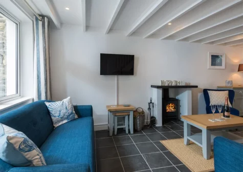 The living area at The Mizzen, Port Isaac