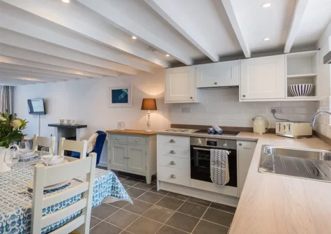 The kitchen & dining area at The Mizzen, Port Isaac