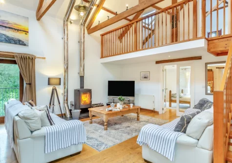 The living area at The Moohey, Downderry