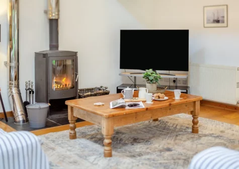 The living area at The Moohey, Downderry