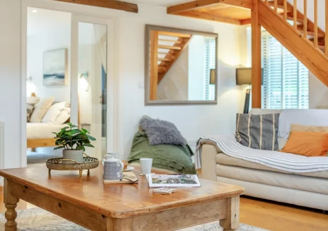 The living area at The Moohey, Downderry