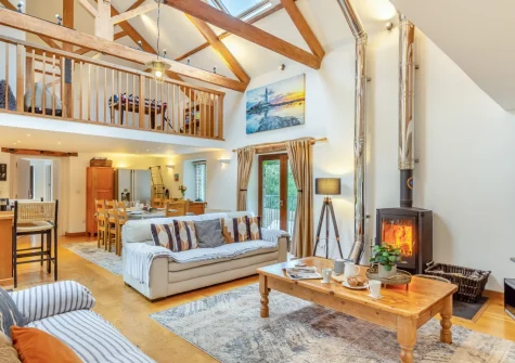 The living area at The Moohey, Downderry