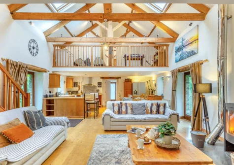 The living area at The Moohey, Downderry