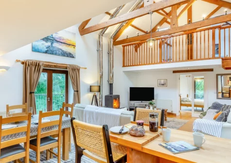 The living, dining area & kitchen at The Moohey, Downderry
