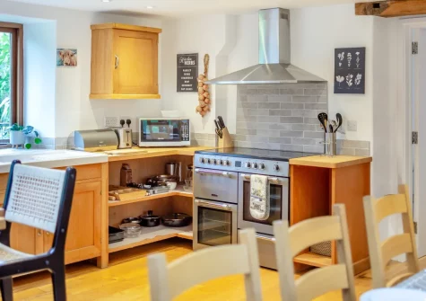The kitchen at The Moohey, Downderry