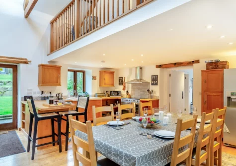 The kitchen & dining area at The Moohey, Downderry