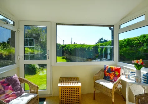 The sun room at The Mount, Crugmeer