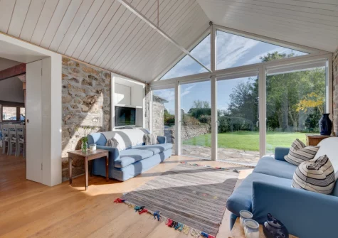 The living room at The Mowhay, St Minver