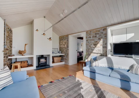 The living room at The Mowhay, St Minver