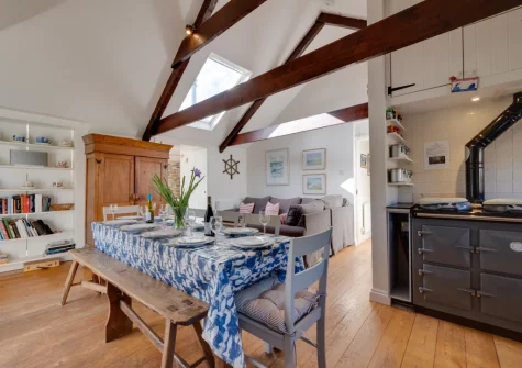 The kitchen & dining area at The Mowhay, St Minver