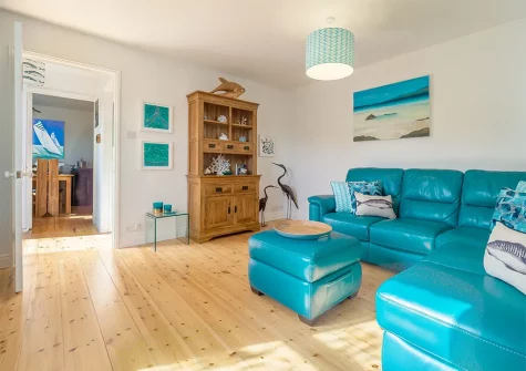 The living room at The Nook, Malpas