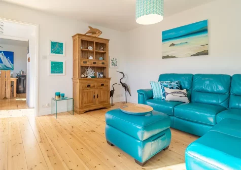 The living room at The Nook, Malpas