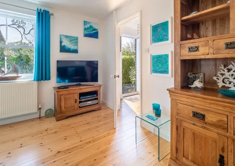 The living room at The Nook, Malpas