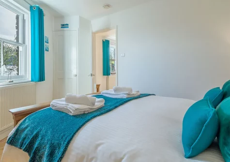 The bedroom at The Nook, Malpas