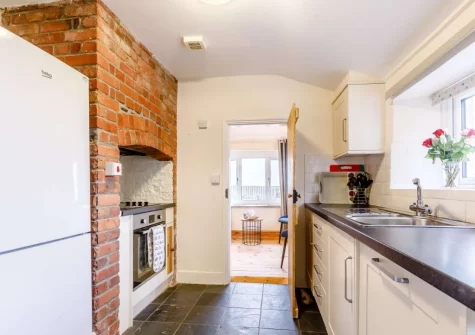 The kitchen at The Nook, Northcott Mouth