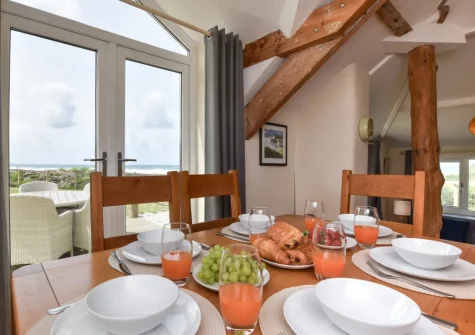 The dining area at The Nook, Northcott Mouth