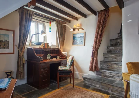 The living room at The North Wing at Trevigue, Crackington Haven