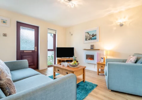 The living area at The Nutshell, Padstow