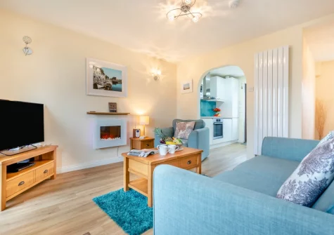 The living area at The Nutshell, Padstow