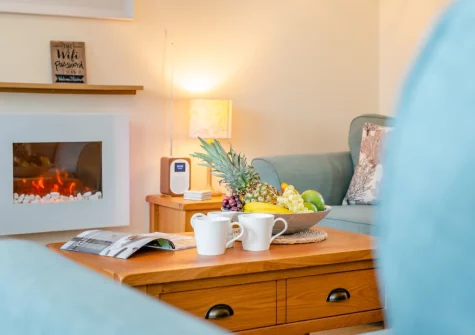 The living area at The Nutshell, Padstow