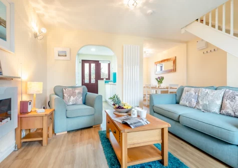 The living area at The Nutshell, Padstow