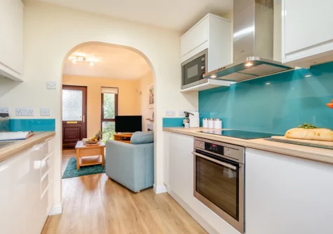 The kitchen at The Nutshell, Padstow