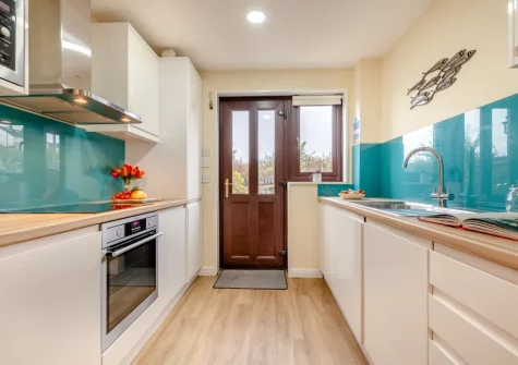 The kitchen at The Nutshell, Padstow